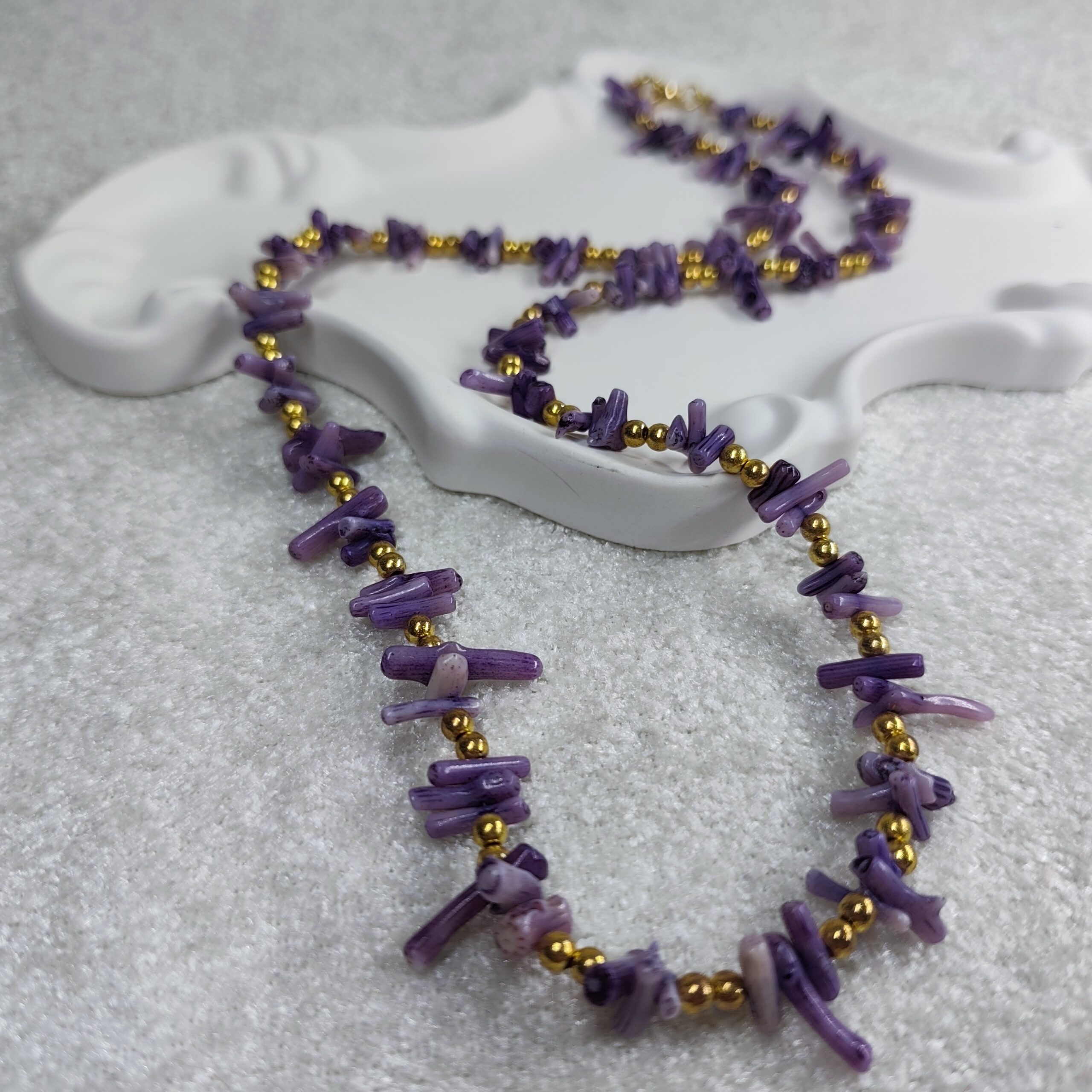 Bohemian Style Purple Chalcedony Necklace - Image 4