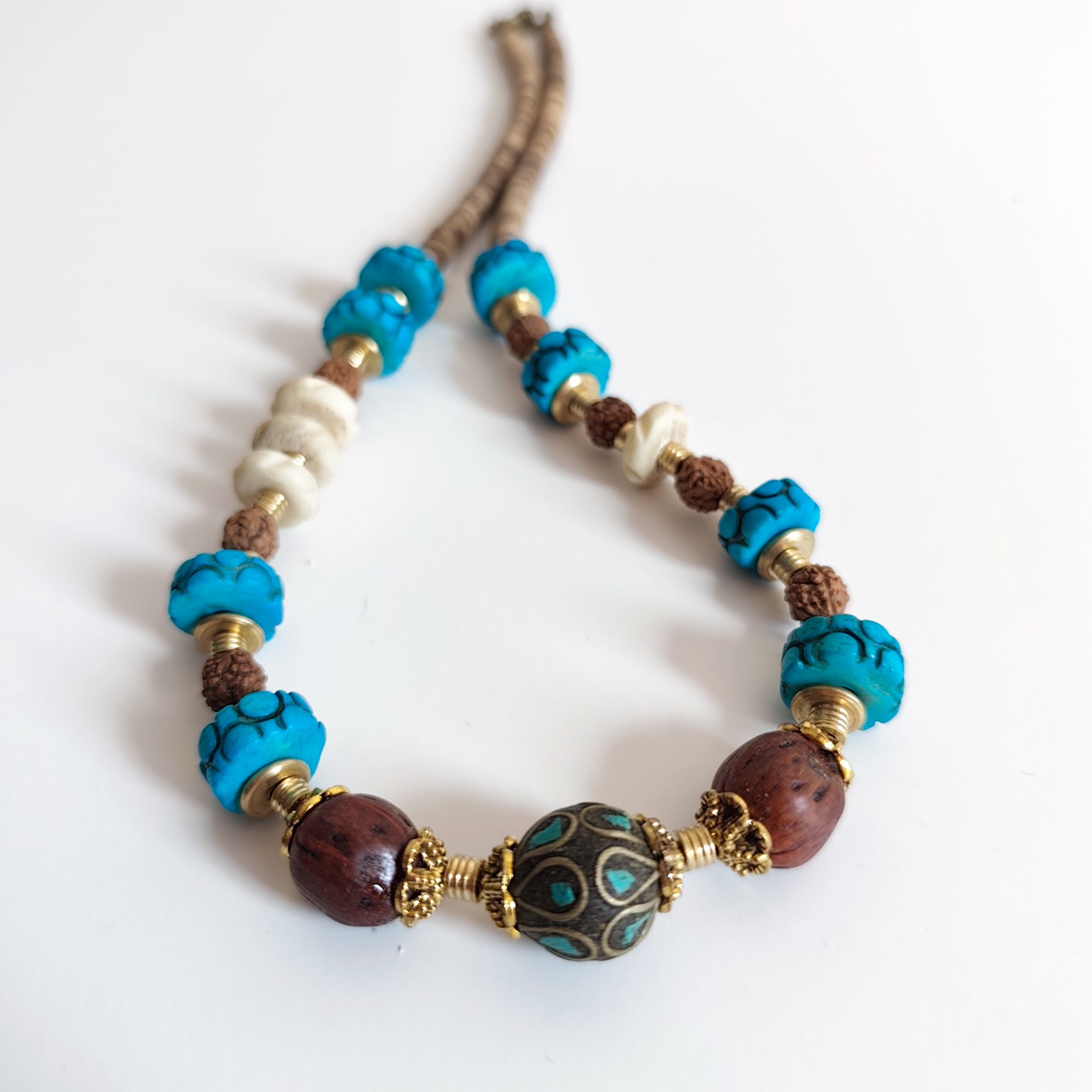 Handmade Bohemian Layered Stone Necklace