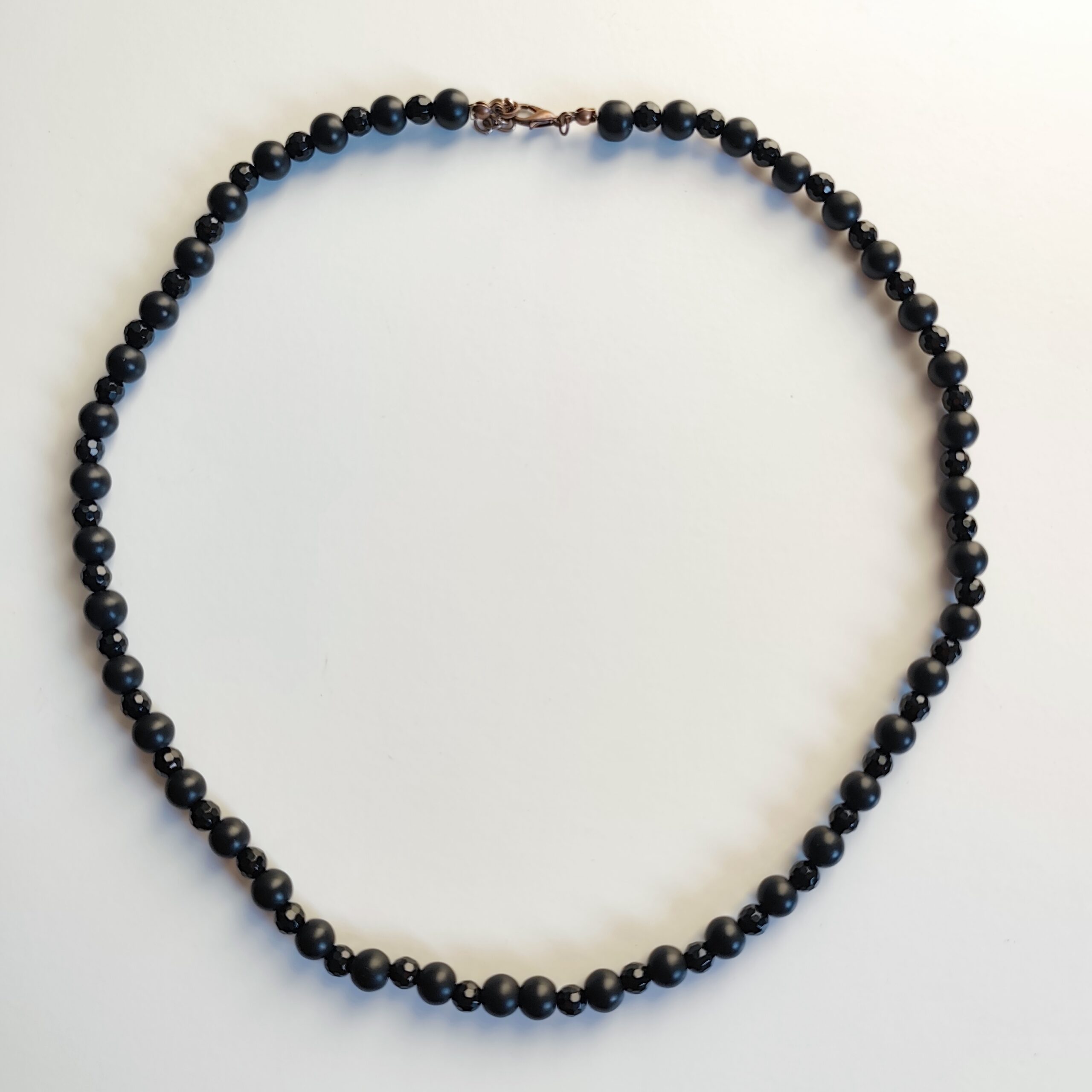Matte Black Onyx Hematite Necklace - Image 4