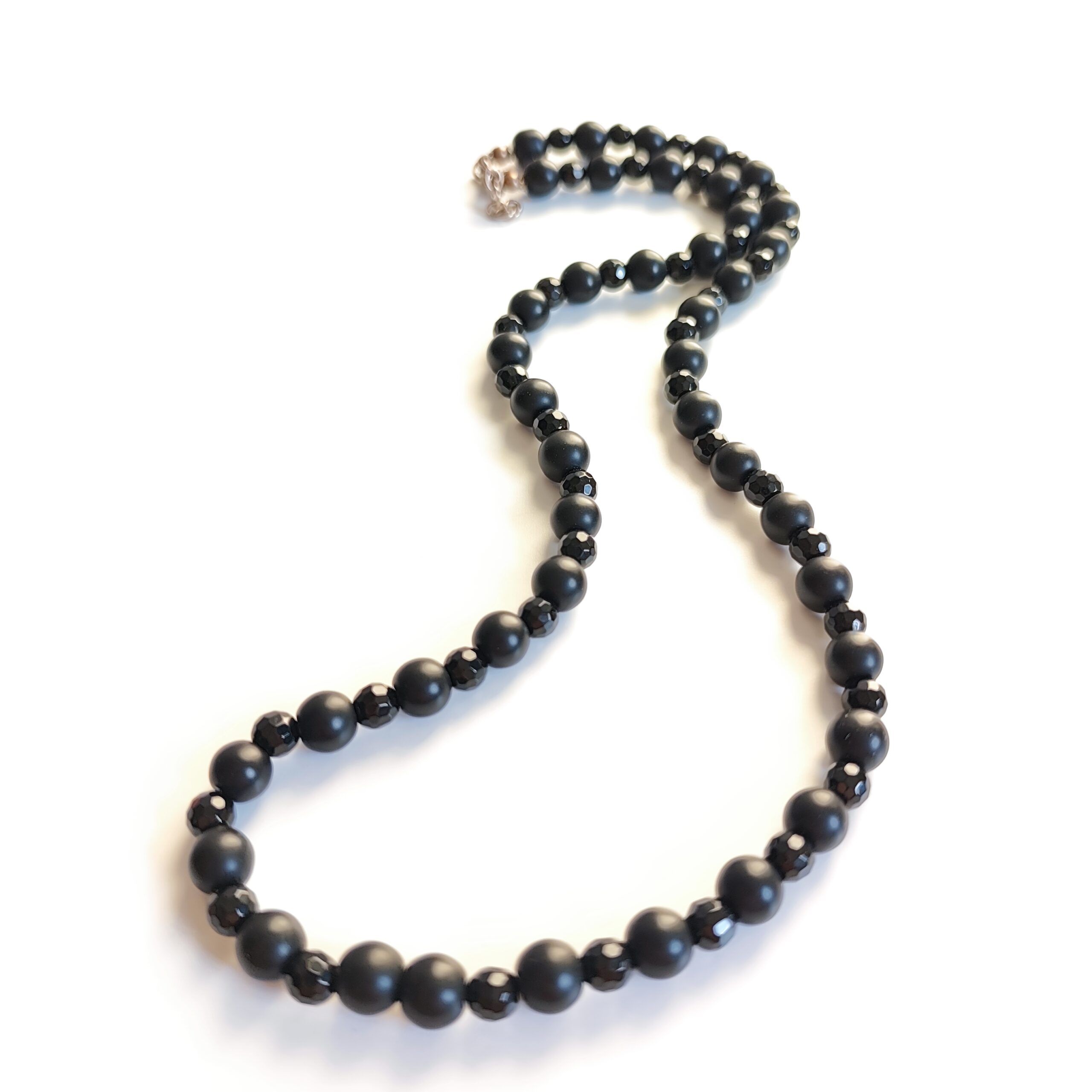 Matte Black Onyx Hematite Necklace - Image 5