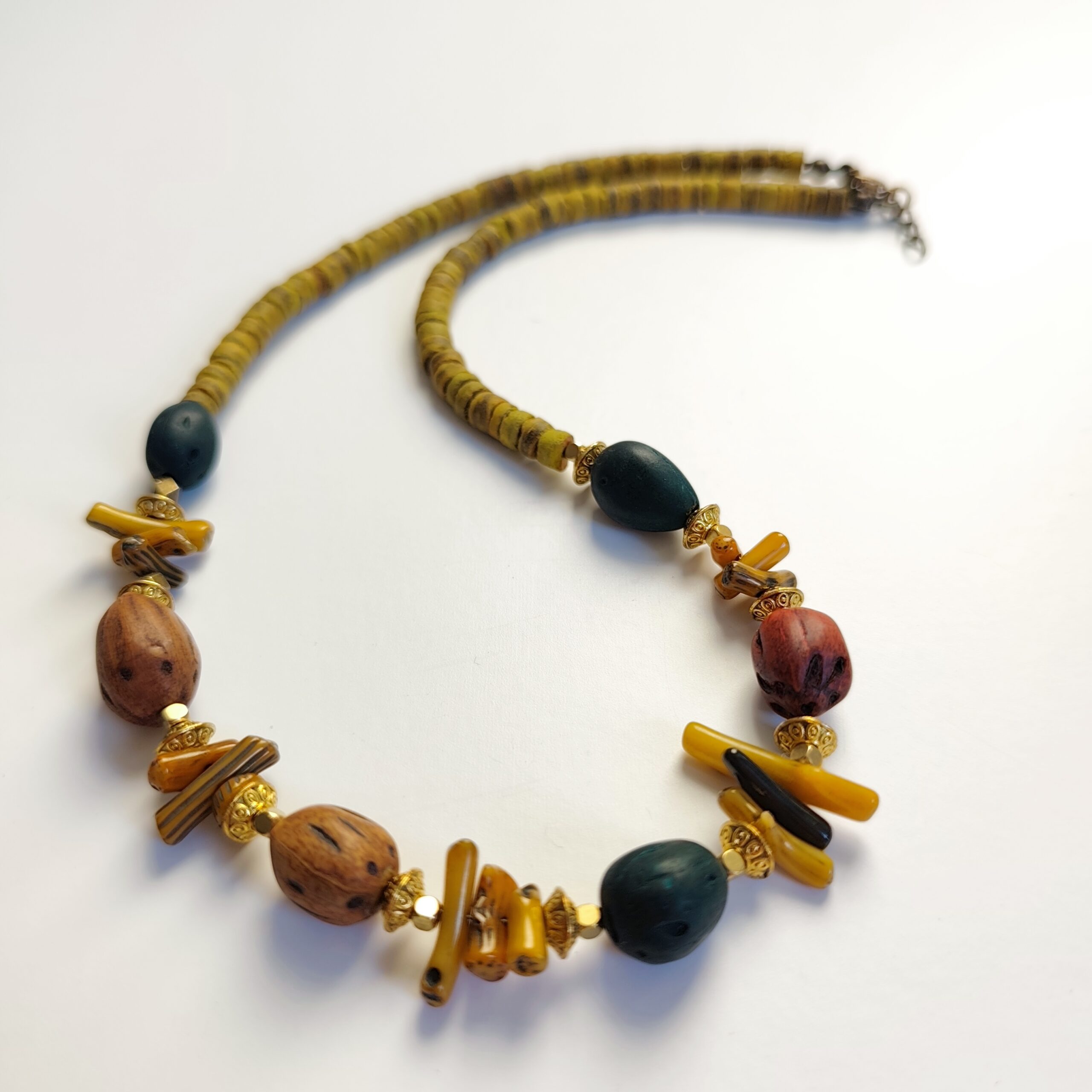 Bohemian Style Yellow Agate Necklace