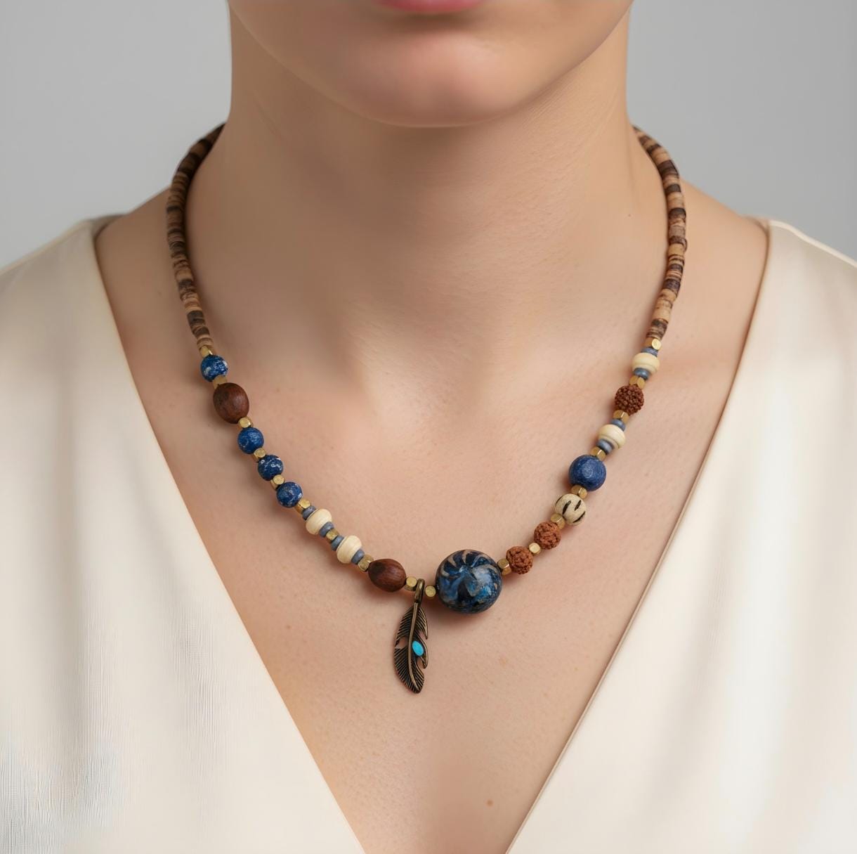 Handmade Bohemian Coral Strand Necklace