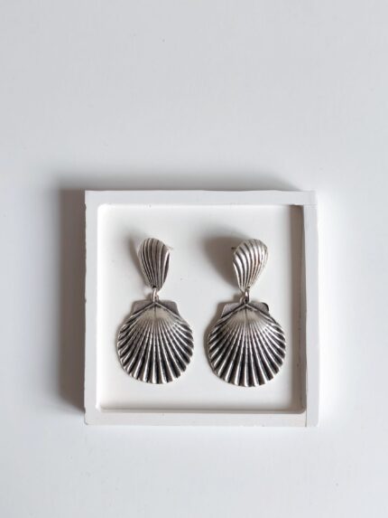 Handmade Oyster Shell Model Authentic Earrings - Bohemart Boho Jewellery