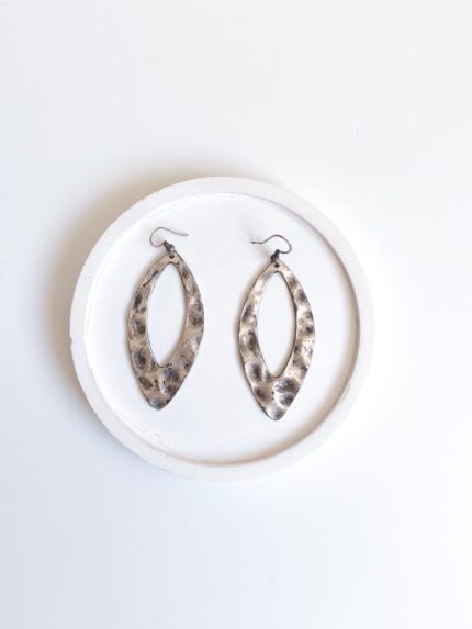 Handmade Rustic Almond Earrings - Bohemart Boho Jewellery